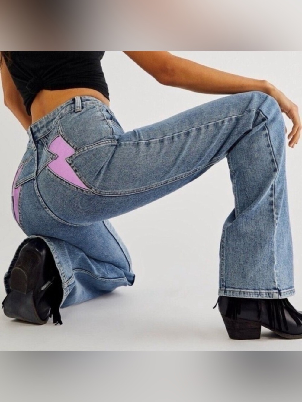 Free People Thunderbird Flare Jeans🩷⚡️ - Picture 3 of 9